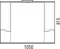 Зеркало Corozo Мирра 105/С белое