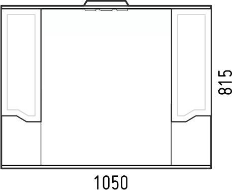 Зеркало Corozo Мирра 105/С белое