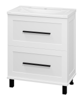 Тумба под раковину без столешницы Misty Модерн 70 напольная, матовая белая