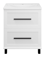 Тумба под раковину без столешницы Misty Модерн 70 напольная, матовая белая