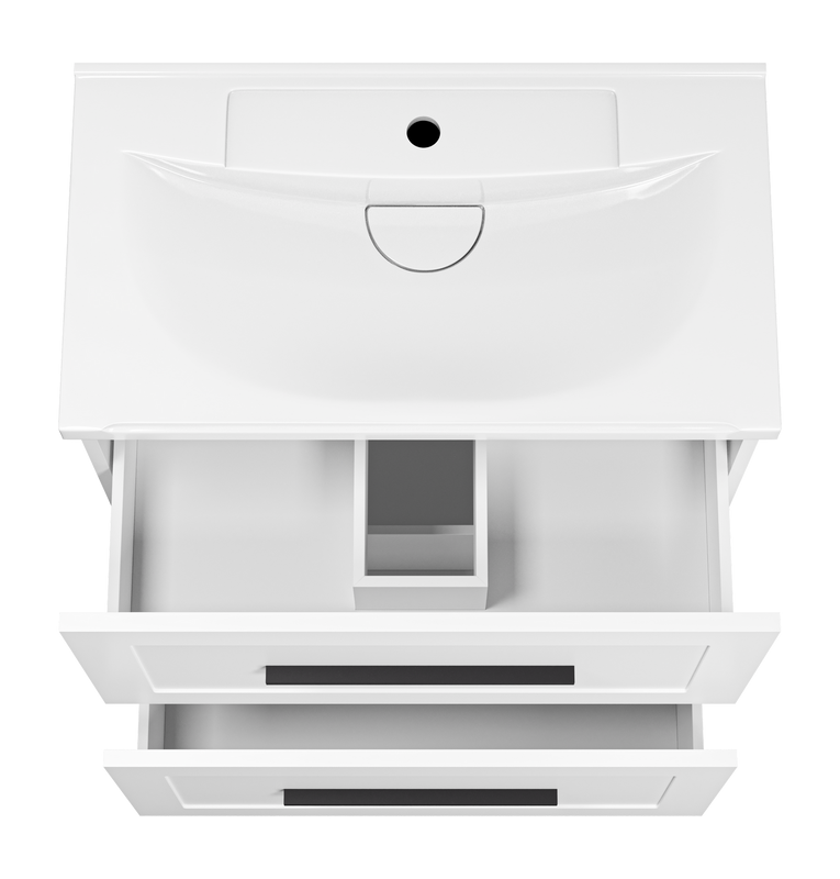 Тумба под раковину без столешницы Misty Модерн 70 напольная, матовая белая