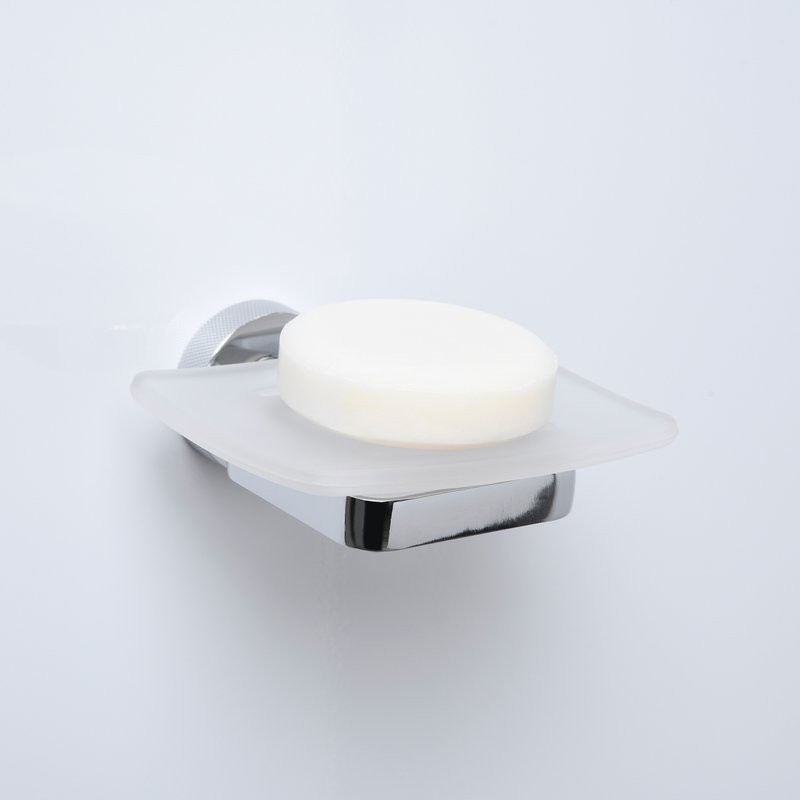 Мыльница Wasserkraft Mosel 46629 настенная, стеклянная, металлическая, хром