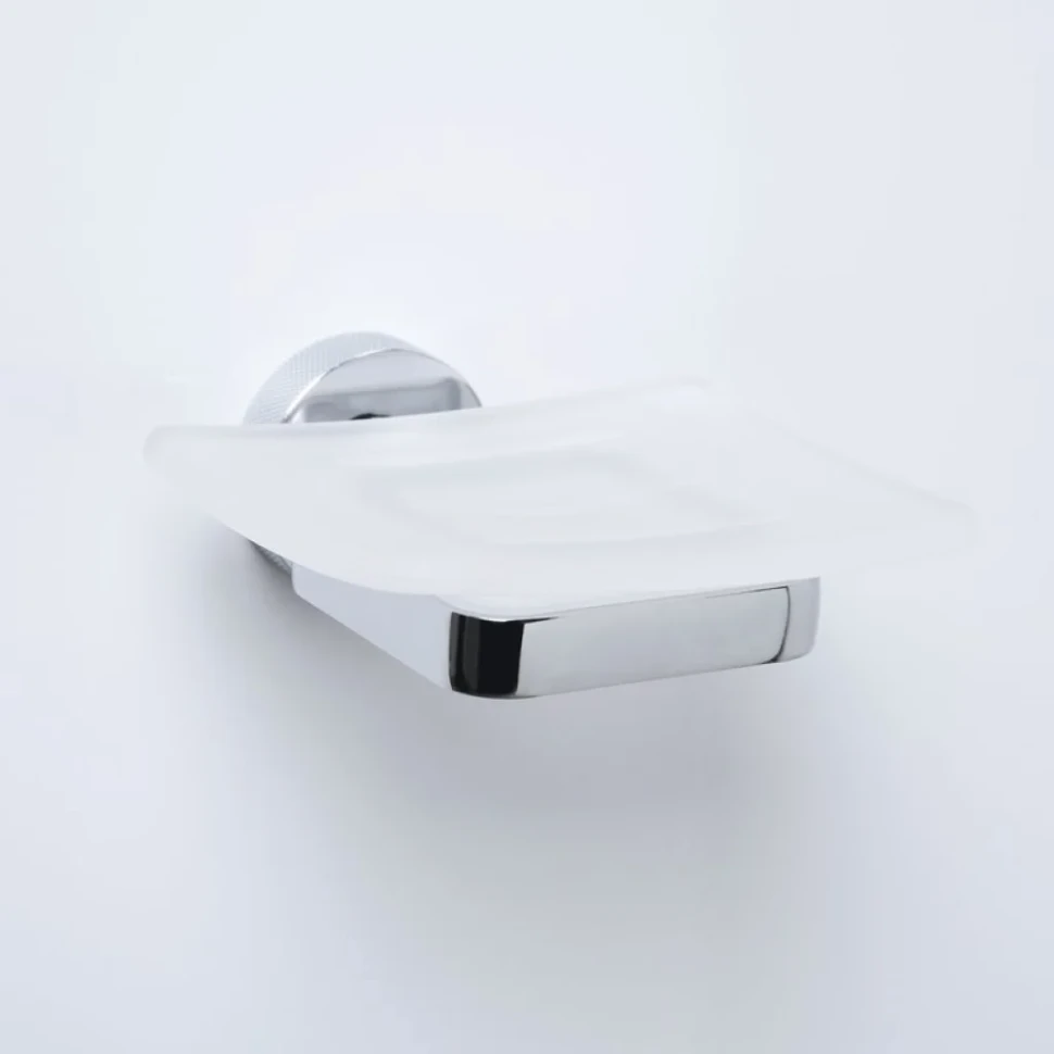 Мыльница Wasserkraft Mosel 46629 настенная, стеклянная, металлическая, хром