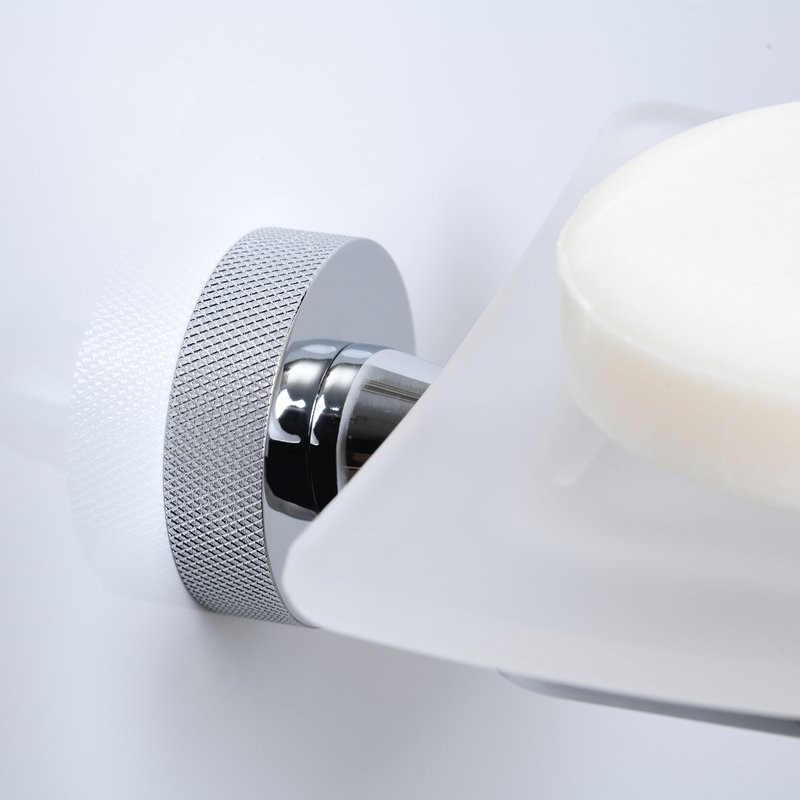 Мыльница Wasserkraft Mosel 46629 настенная, стеклянная, металлическая, хром