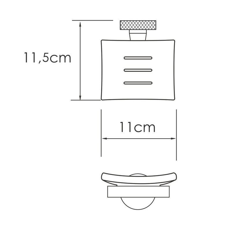 Мыльница Wasserkraft Mosel 46629 настенная, стеклянная, металлическая, хром