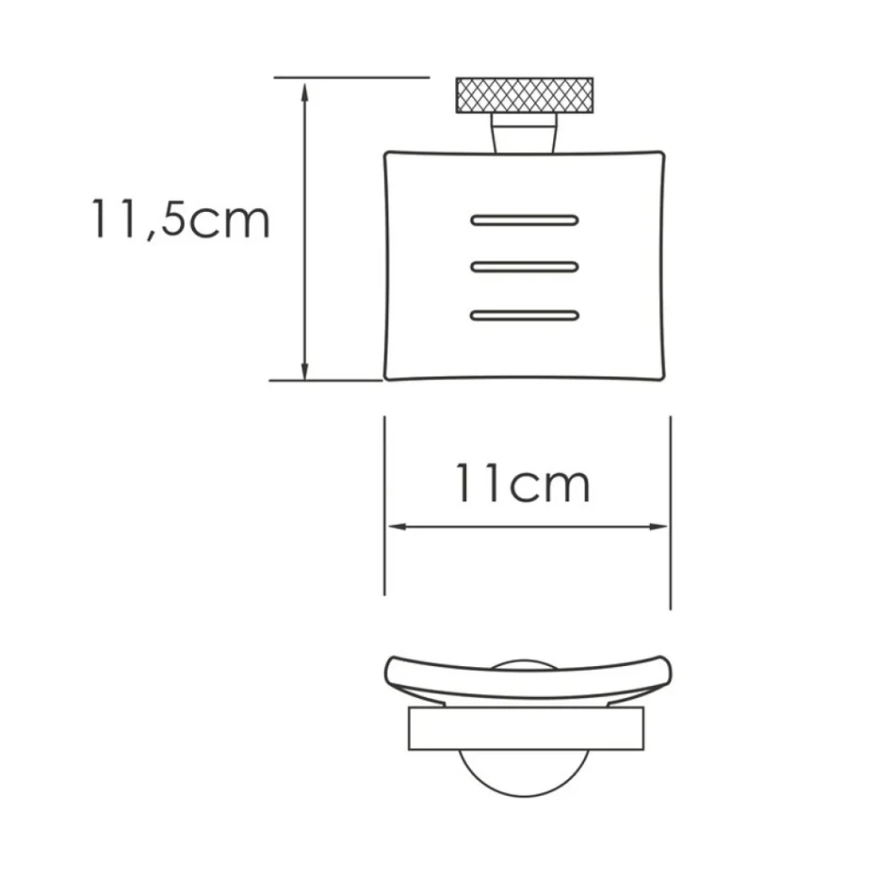 Мыльница Wasserkraft Mosel 46629 настенная, стеклянная, металлическая, хром