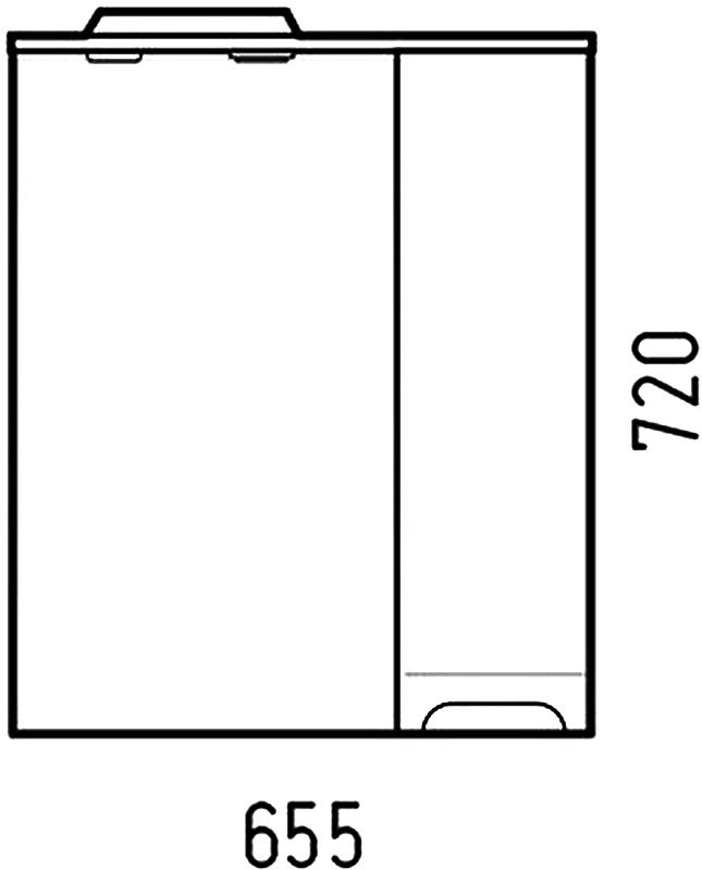 Зеркало-шкаф Corozo Лея 65 белое