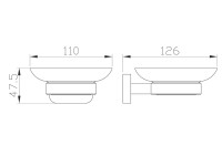 Мыльница Wonzon & Woghand Graffity WW-9322-BG настенная, стеклянная, золотая