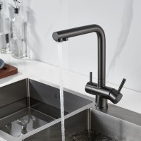Смеситель для кухни Shevanik S468T оружейная сталь