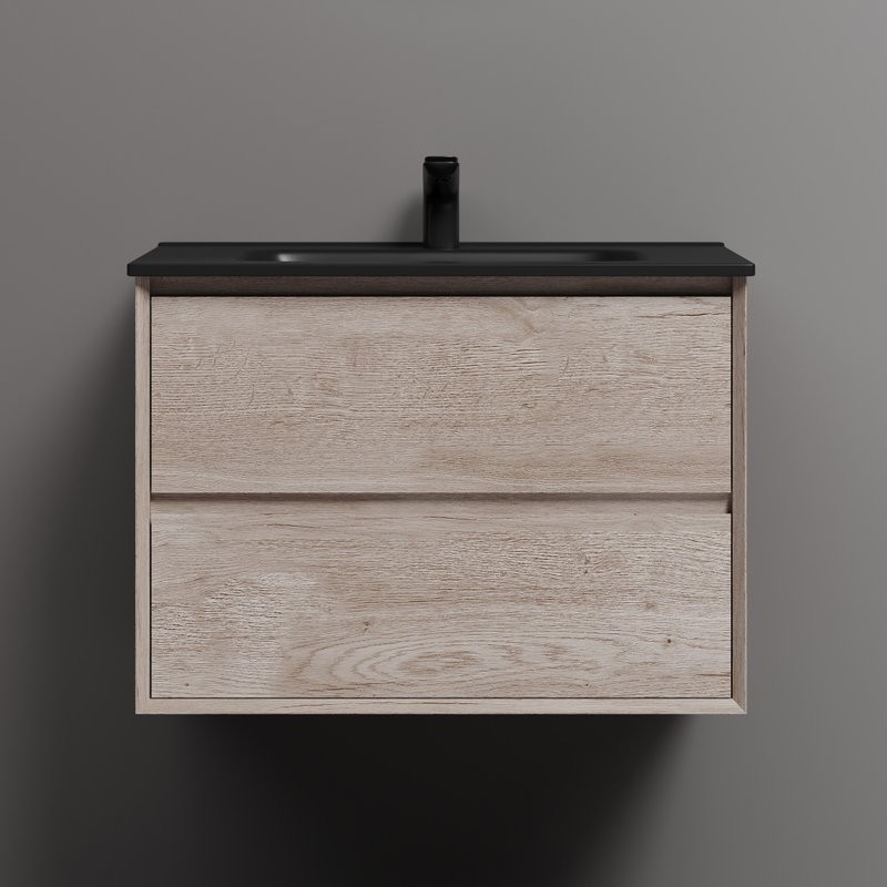 Тумба с раковиной Sancos Marmi 2.0 70 дуб галифакс натуральный, раковина CN7007MB