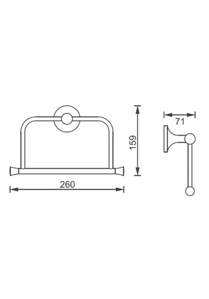Держатель для полотенец AltroBagno Corposso 081309 Cr хром, кольцо