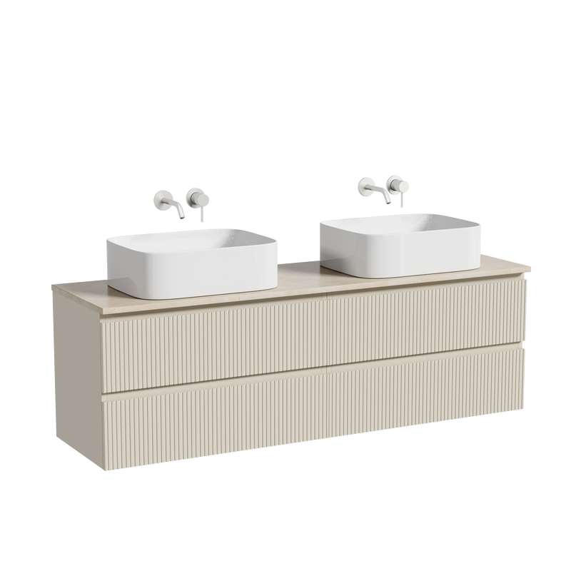 Тумба с раковиной Sancos Snob T 160 beige soft, столешница бежевая TT160A2, раковина CN6052