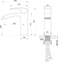 Смеситель для раковины Wonzon & Woghand WW-88139009-CR хром