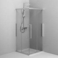 Душевой уголок AM.PM Func W84G-403-9090-MT 90х90 см, профиль хром матовый