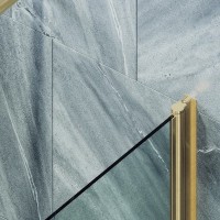 Шторка на ванну Maybahglass MGV-598-3 60x140, профиль золото, стекло прозрачное