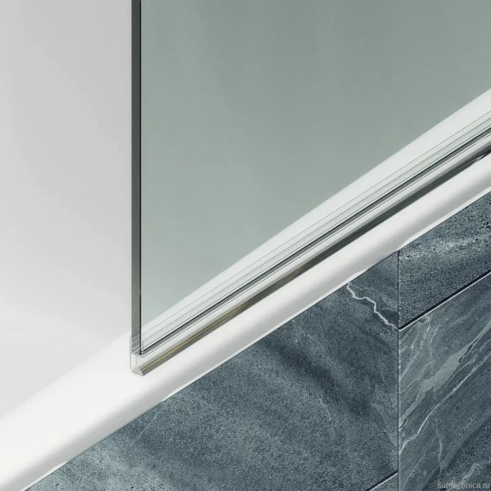 Шторка на ванну Maybahglass MGV-598-3 60x140, профиль золото, стекло прозрачное