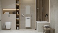 Тумба с раковиной Velvex Estea 40.1D белая матовая