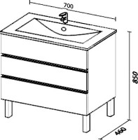 Мебель для ванной комнаты Sanvit Авеню 3 70, белая