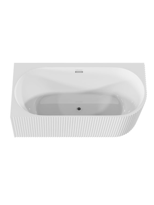 Акриловая ванна Grossman Cristal GR-2205FL 150x75 см, угловая, левая, пристенная, белая, асимметричная, со сливом-переливом, с донным клапаном