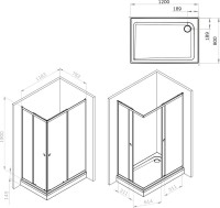 Душевой уголок AM.PM Sunny W87G-403-12080-BT 120x80 см, черный матовый
