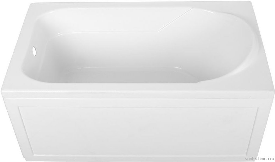 Акриловая ванна Aquanet West 120x70 см, пристенная, белая, с каркасом