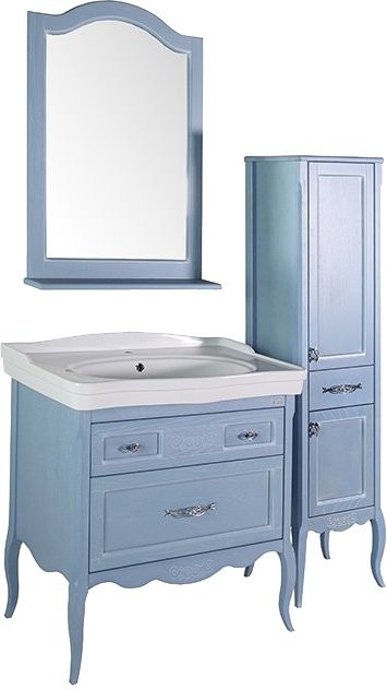 Мебель для ванной комнаты ASB-Woodline Модерн 85 рошфор, белая патина