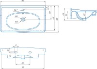 Мебель для ванной комнаты ASB-Woodline Модерн 85 рошфор, белая патина