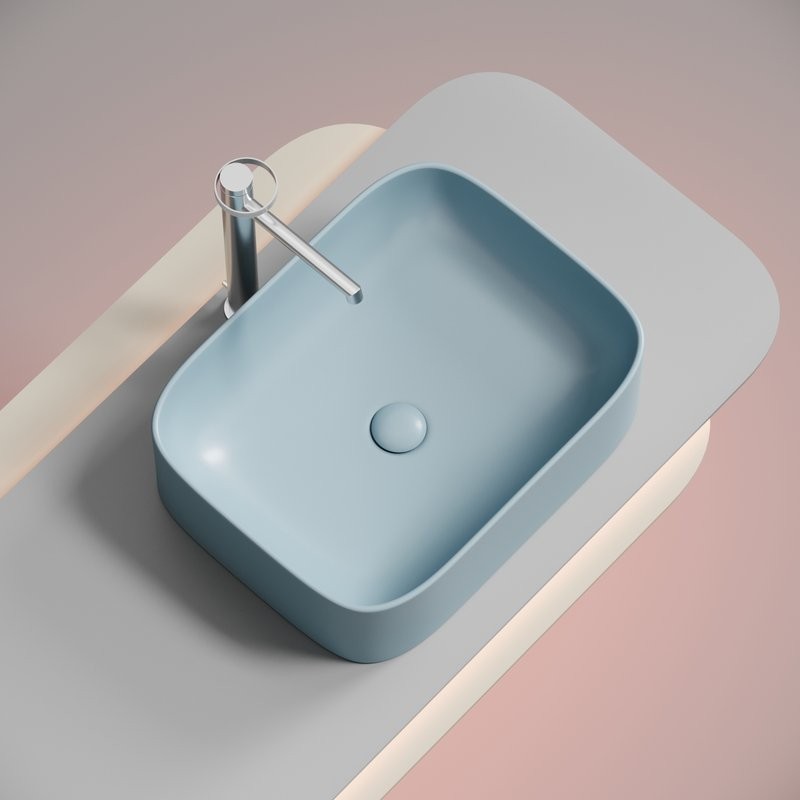 Накладная раковина Ceramicanova Element CN6052ML голубая матовая