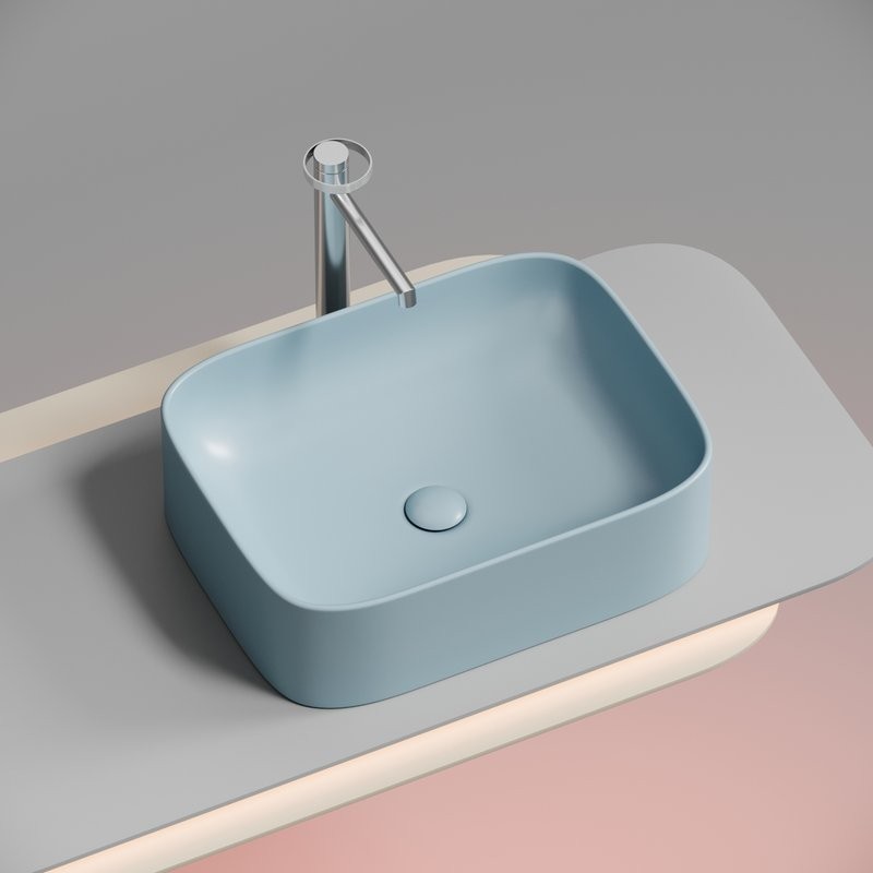 Накладная раковина Ceramicanova Element CN6052ML голубая матовая