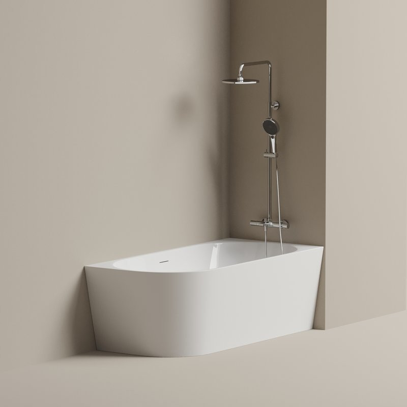 Акриловая ванна Edge 1700x800x580, угловая, правая, FB23R