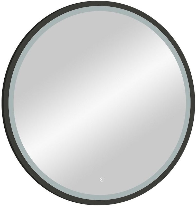Зеркало круглое Art&Max Livorno AM-Liv-800-DS-F-Nero 80х80 черное, с LED-подсветкой, 6000k