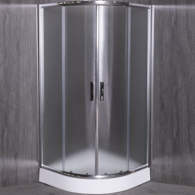 Душевой уголок Esbano ESR-8025 100х100 см, профиль хром, стекло рифленое