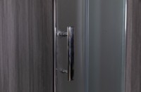 Душевой уголок Esbano ESR-8025 100х100 см, профиль хром, стекло рифленое