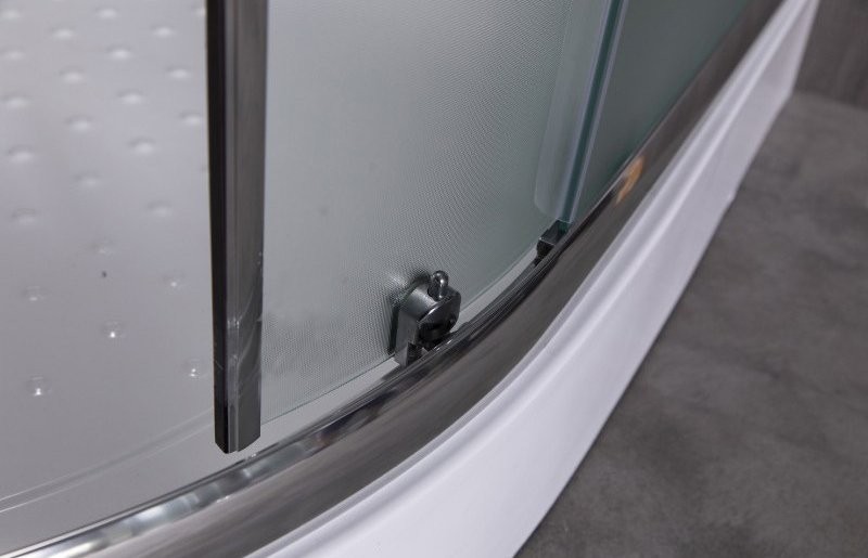 Душевой уголок Esbano ESR-8025 100х100 см, профиль хром, стекло рифленое