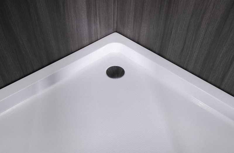 Душевой уголок Esbano ESR-8025 100х100 см, профиль хром, стекло рифленое