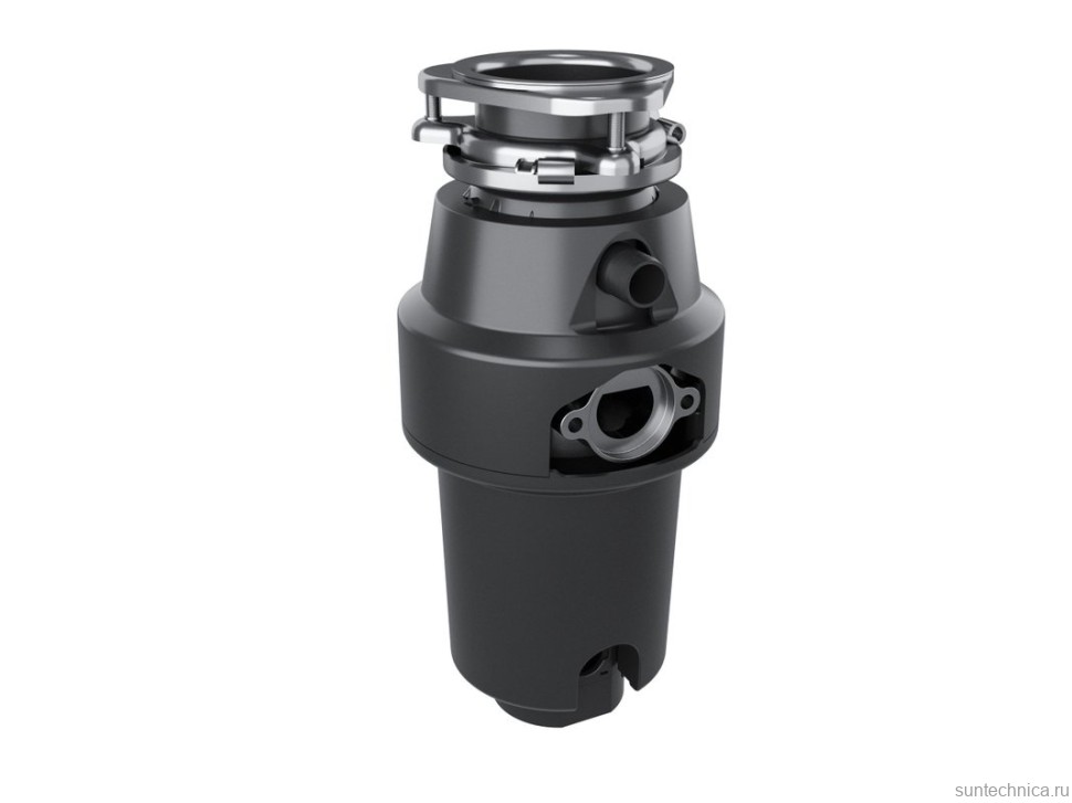 Комплект Мойка Paulmark Stepia PM117551-BLM+A375-BS с коландером, черный металлик + Измельчитель KUCHENSTERN Muhle