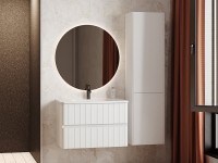 Тумба с раковиной Belux Осло 80 подвесная, белая матовая