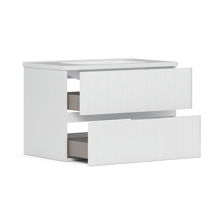 Тумба с раковиной Belux Осло 80 подвесная, белая матовая