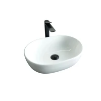 Накладная раковина GID Lago N9026b 48 глянцевая белая, овальная, фаянс