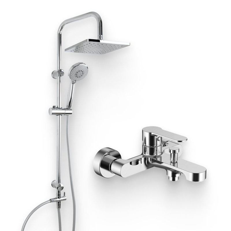 Душевой комплект Смеситель Aquanet Passion AF300-20С + Стойка 212271