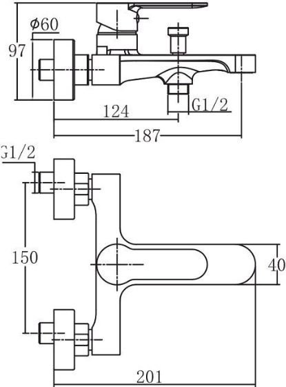 Душевой комплект Смеситель Aquanet Passion AF300-20С + Стойка 212271