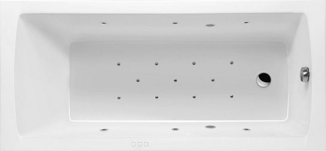 Акриловая ванна Excellent Aquaria WAEX.AQU16.RELAX 160x70 см, левая, встраиваемая, с гидромассажем, белая, с каркасом, со сливом-переливом