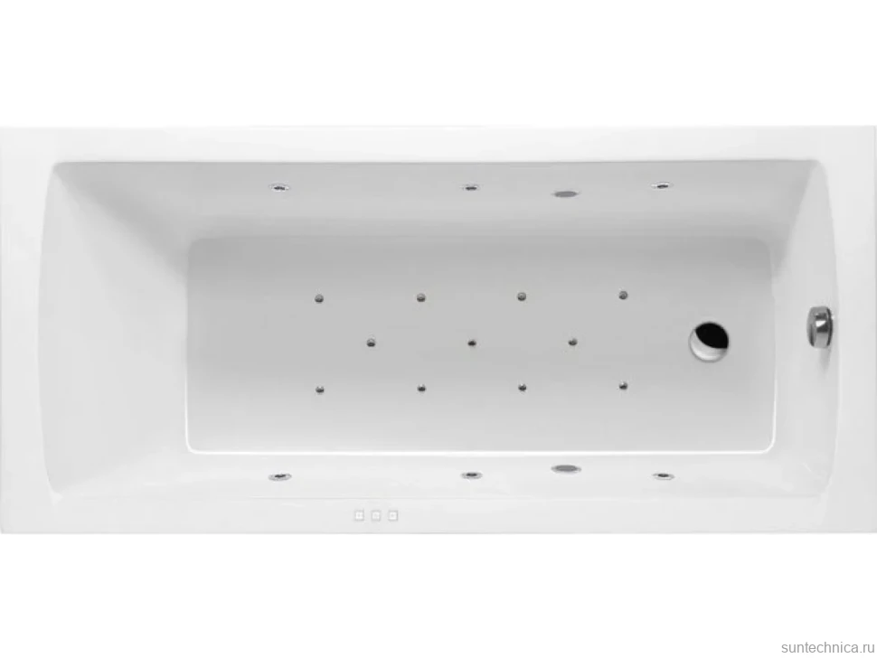 Акриловая ванна Excellent Aquaria WAEX.AQU16.RELAX 160x70 см, левая, встраиваемая, с гидромассажем, белая, с каркасом, со сливом-переливом