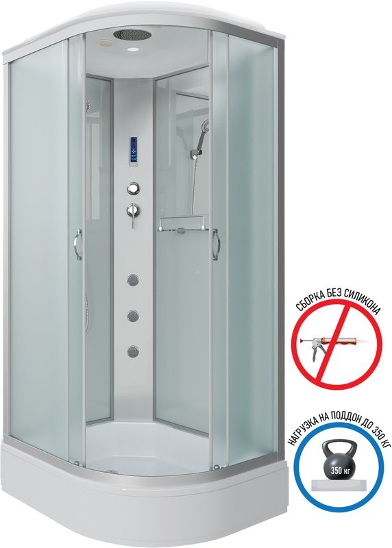 Душевая кабина Niagara Classic NG-33084-14LF 100х80 см, с гидромассажем и пультом управления