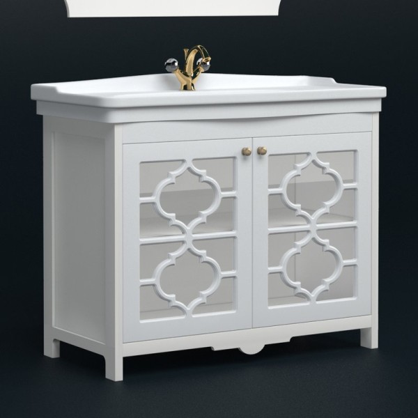 Тумба под раковину без столешницы Corozo Манойр 85 напольная, белая