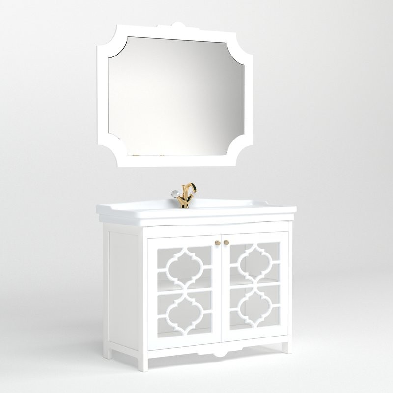 Тумба под раковину без столешницы Corozo Манойр 85 напольная, белая