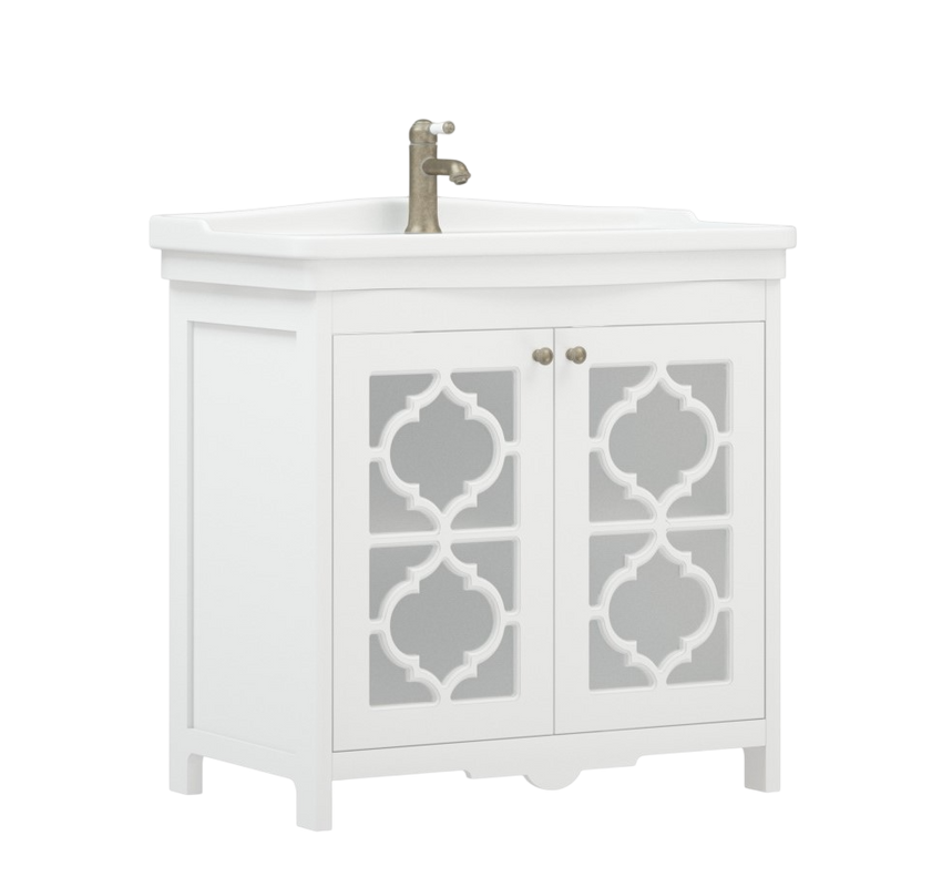 Тумба под раковину без столешницы Corozo Манойр 85 напольная, белая