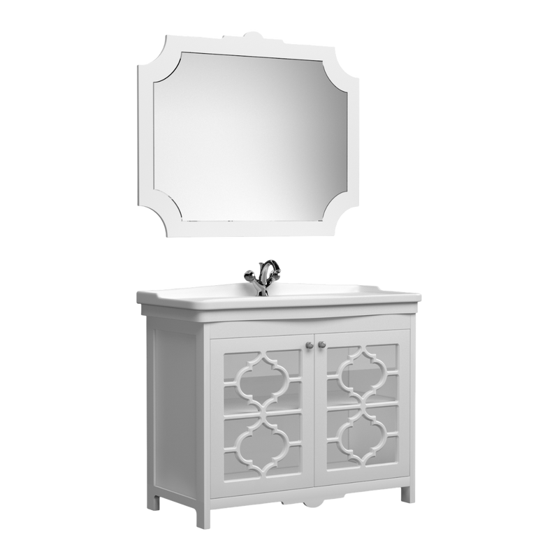 Тумба под раковину без столешницы Corozo Манойр 85 напольная, белая