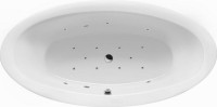 Акриловая ванна Excellent Lumina WAEX.LUM19.RELAX 190x95 см, отдельностоящая, с гидромассажем, белая, овальная, с каркасом, со сливом-переливом