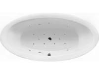 Акриловая ванна Excellent Lumina WAEX.LUM19.RELAX 190x95 см, отдельностоящая, с гидромассажем, белая, овальная, с каркасом, со сливом-переливом